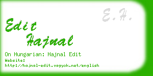 edit hajnal business card